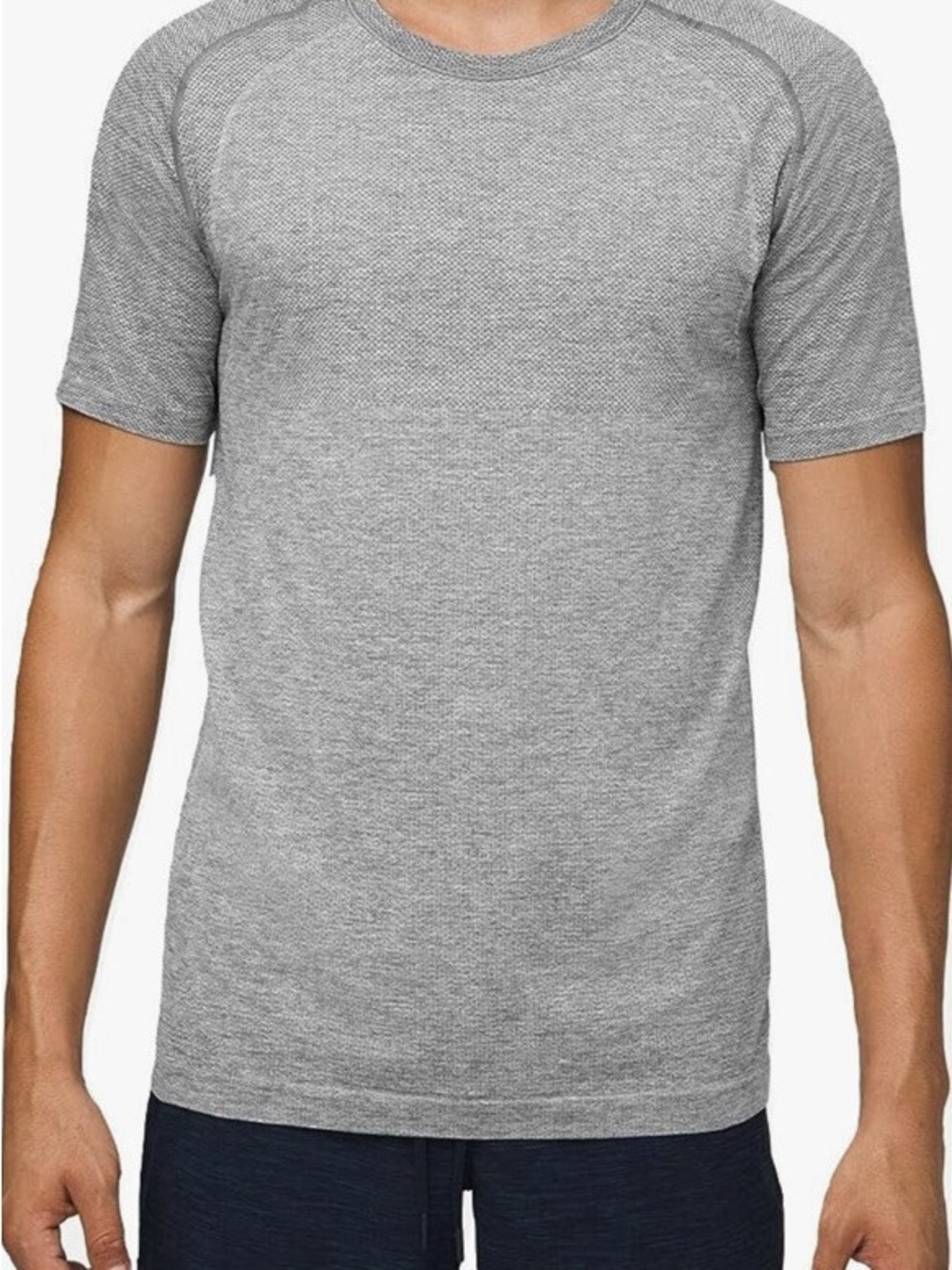 lululemon athletica Men's Light Grey Short Sleeve Crew